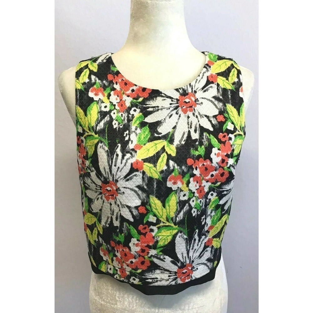 Sophie Rue Nordstrom Crop Top Large Black Floral